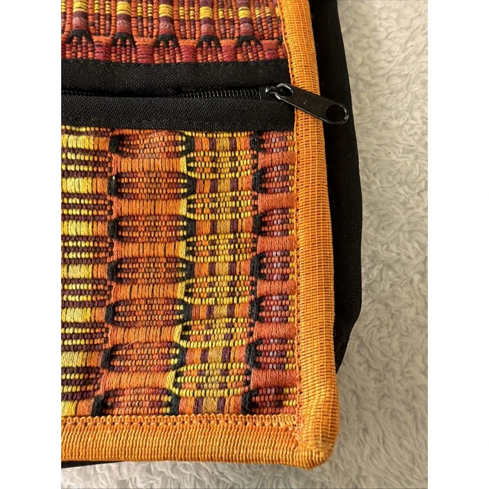 Colorful Woven Crossbody Bag Boho Festival Travel Purse Multi Pocket Bohemian